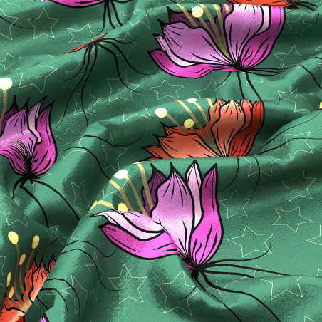 Purple Flower Fabric-01